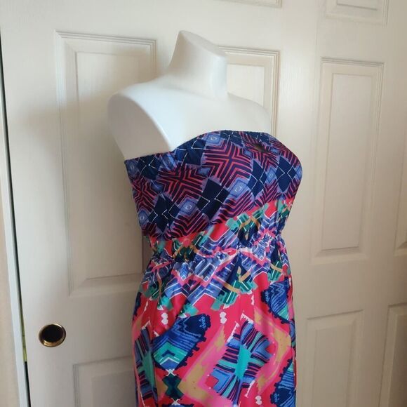 Angie strapless geometric keyhole maxi dress sz XL - Picture 4 of 8